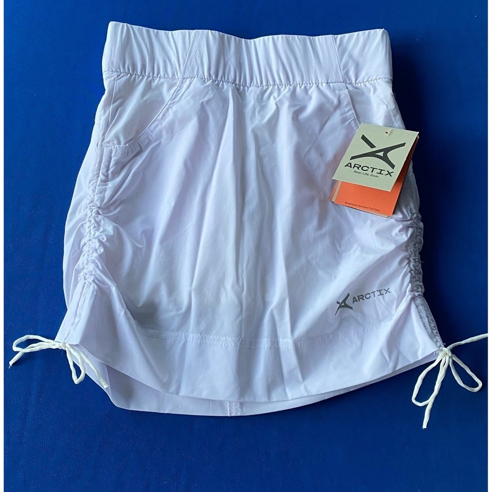 Arctix Girls Cinch Skort White Size Small 8 Athletic Hiking Skirt NWT 24401-01-S